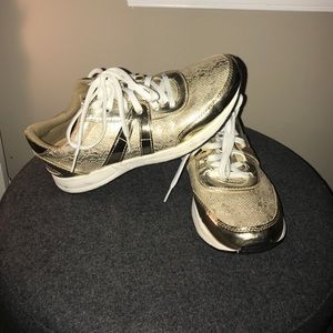 Gold sneakers