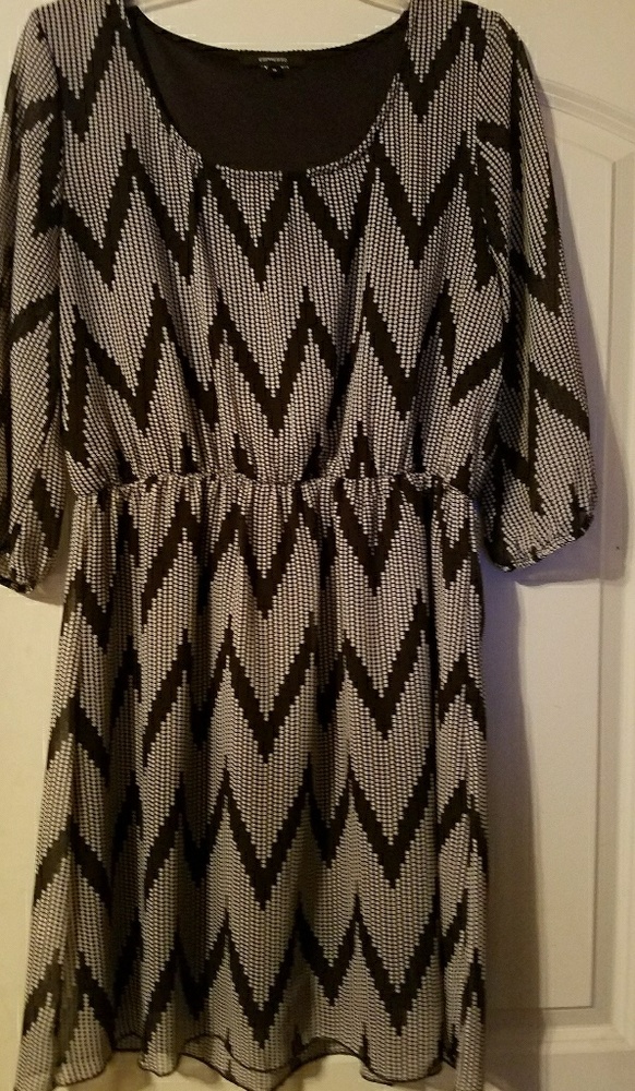 Comfy black and grey dress