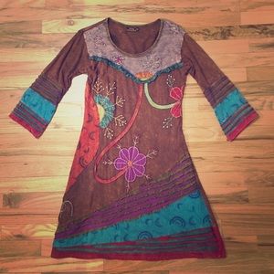 Dress with hand applique details