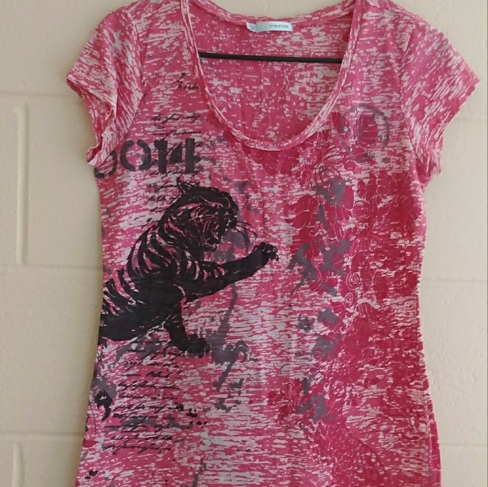 Cheetah Pink Maurices Top
