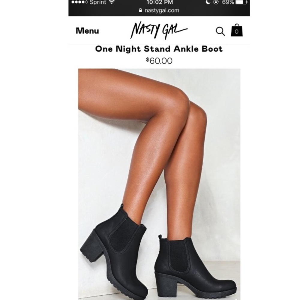 Nasty Gal Ankle Boots 🍒One Night Stand Ankle Boot