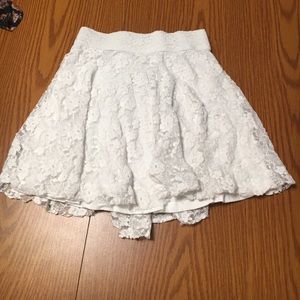 White skater skirt