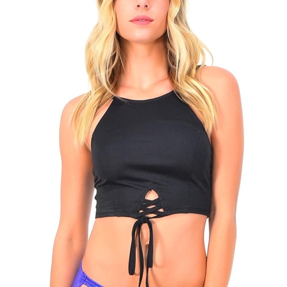 iheartraves Front Tie Rave Top