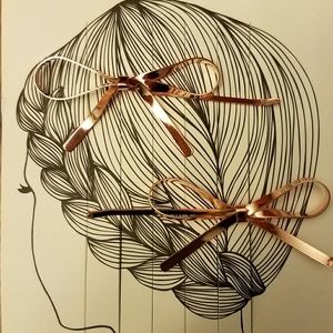 Bronze Bow Hair Pins