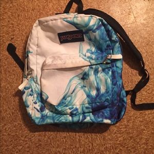 White &a Blue Jansport Backpack