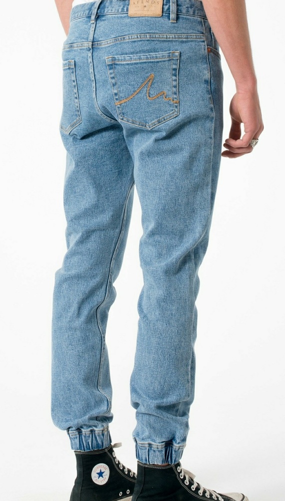 🆕Afends Reclaim Vintage Blue Denim Pants - Picture 4 of 5