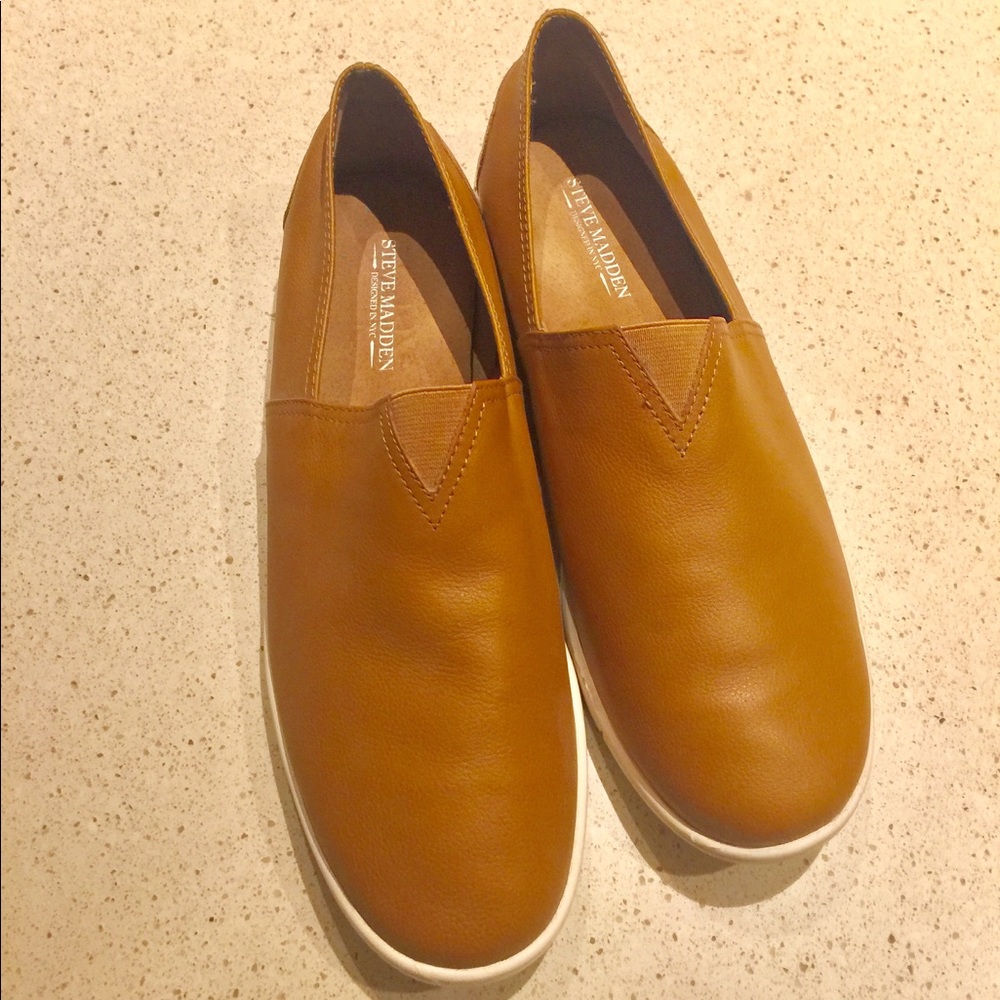 Steve Madden, Light Brown, Leather Loafers SZ 12M