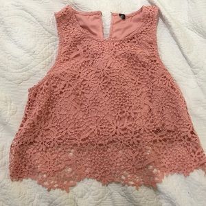 Pretty pink lace top