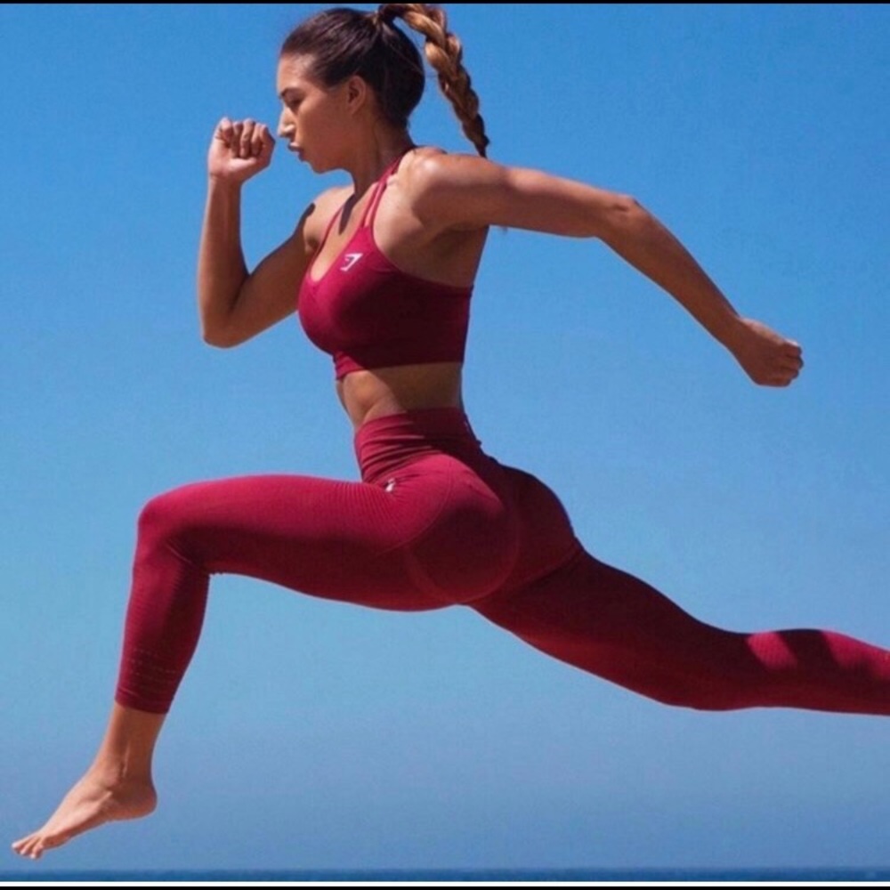 Gymshark High Waisted Seamless Legging Beet Marl