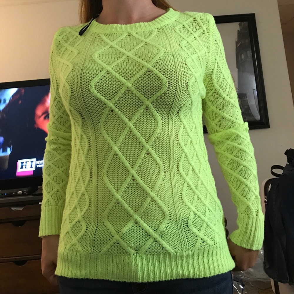 Forever 21 Neon Yellow Sweater