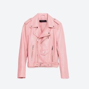 Zara pink biker jacket 💕💕