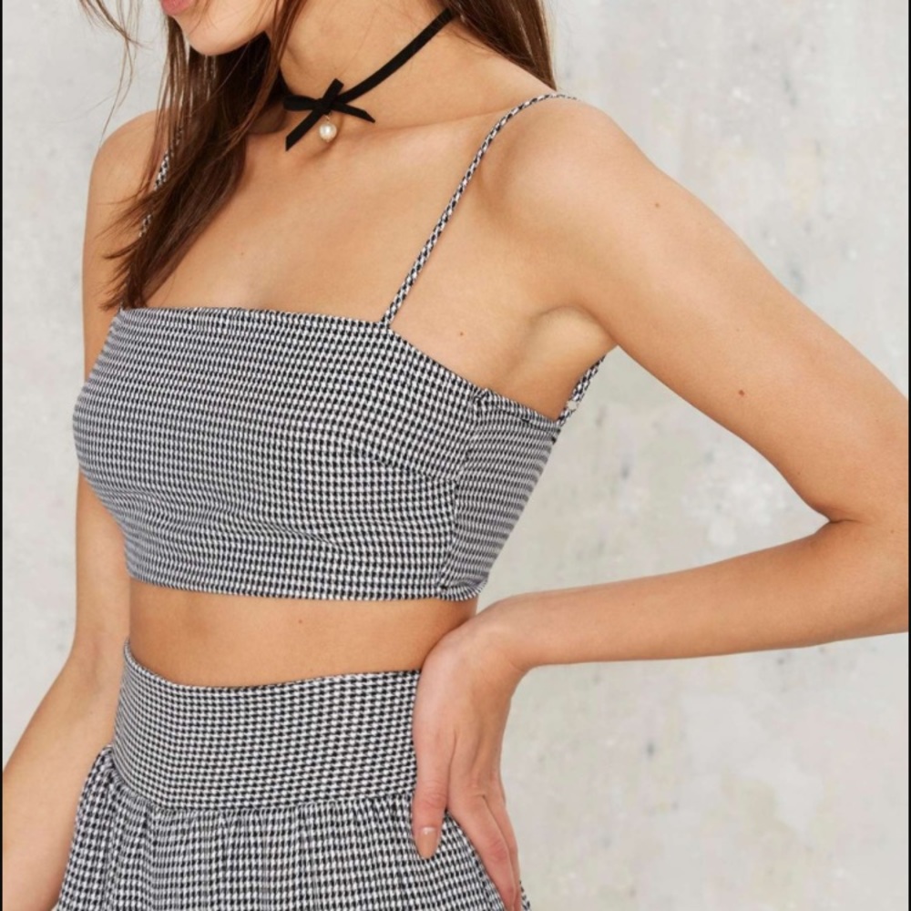 Nasty Gal check yourself tie back top
