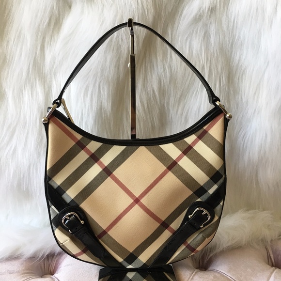 SOLD!! BURBERRY Nova Check Pattern Shoulder Bag - Picture 1 of 8