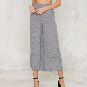 Nasty Gal check yourself wide leg pant