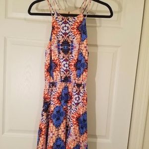 NWT Stitch Fix Lavender Brown Red/Blue Dress