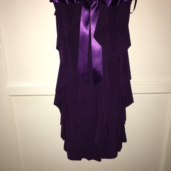 Purple Ruffled Party Dress - Picture 2 of 5