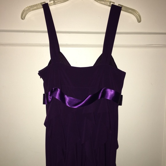 Purple Ruffled Party Dress - Picture 3 of 5