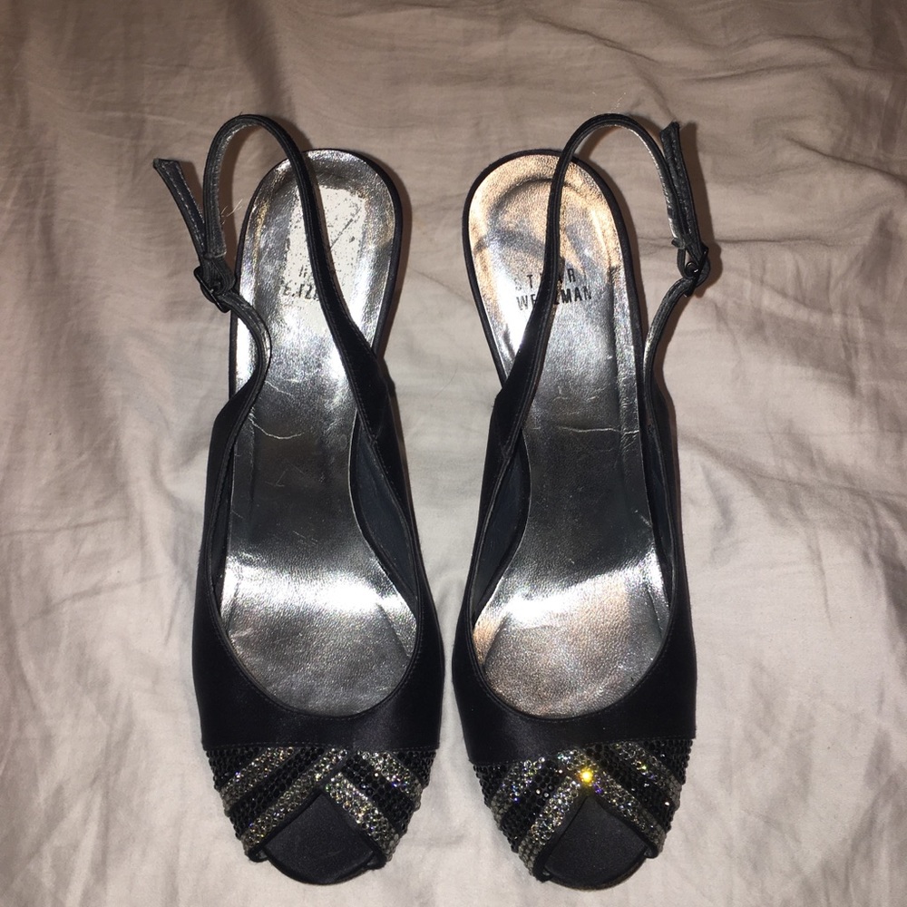 Stuart Weitzman peep toe sling backs