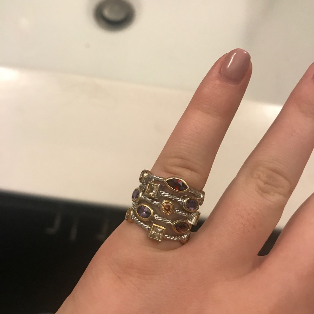 Gorgeous multi gem ring!! - Picture 2 of 3
