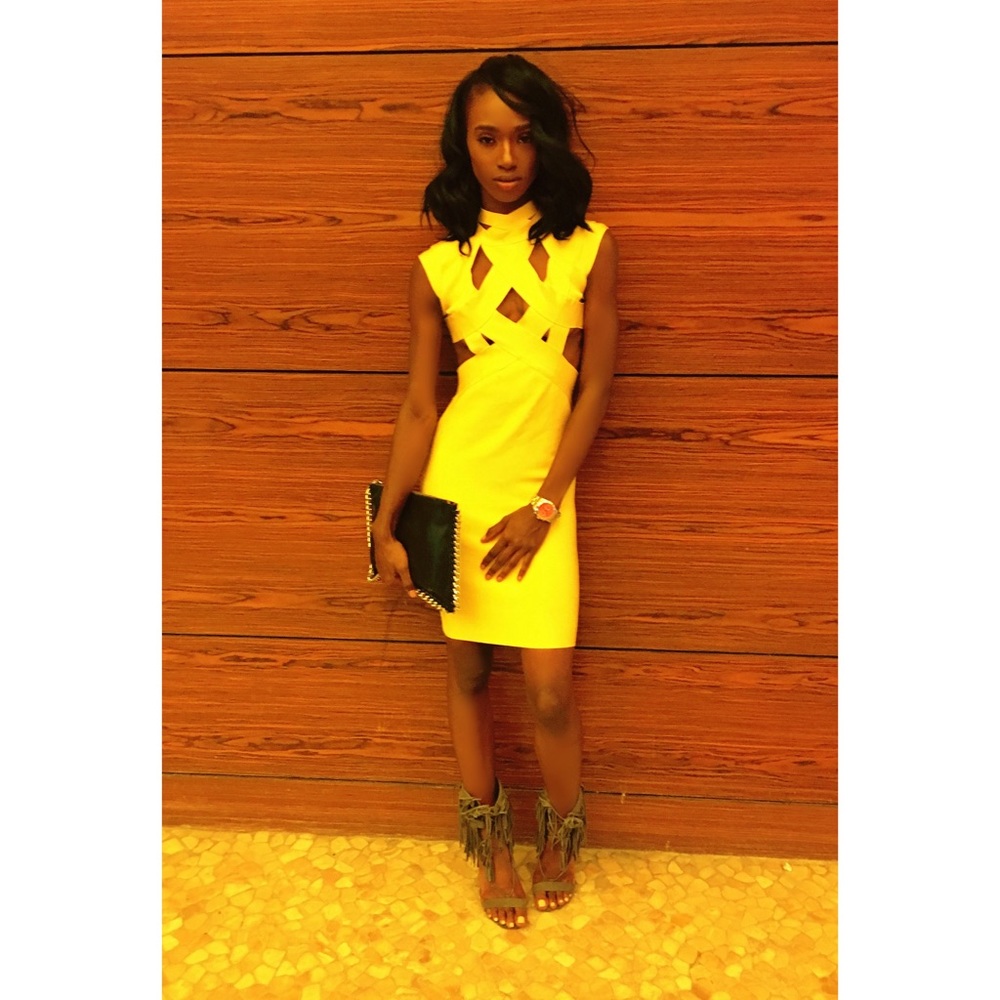 Cut out bandage dress