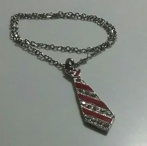 Red Tie Necklace