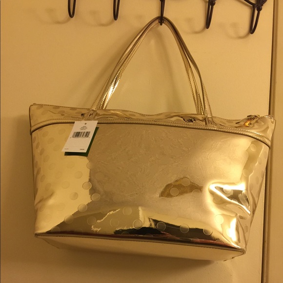 ♠️Kate Spade Sophia Embossed Gold Tote - Picture 4 of 7
