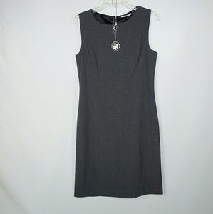 NWOT Tahari grey a line knee length dress