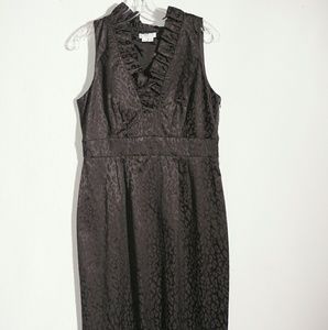 🎉SALE🎉 Blk leopard knee length dress