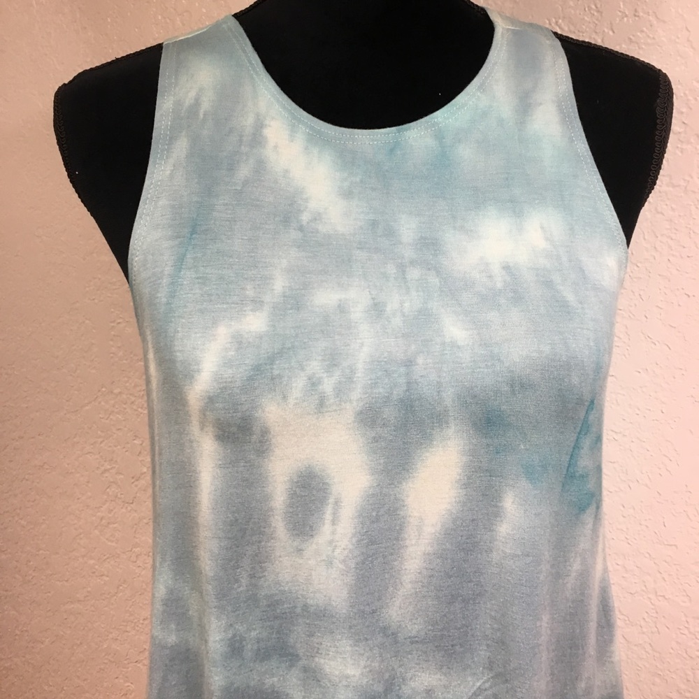 New Cloudy Blues Sleeveless A Line Dress for Boutique - Picture 2 of 7
