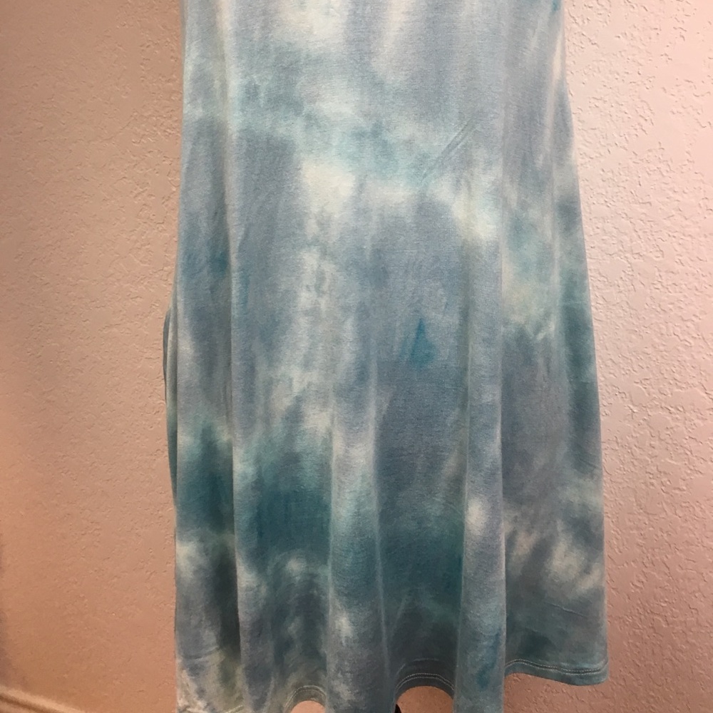 New Cloudy Blues Sleeveless A Line Dress for Boutique - Picture 3 of 7