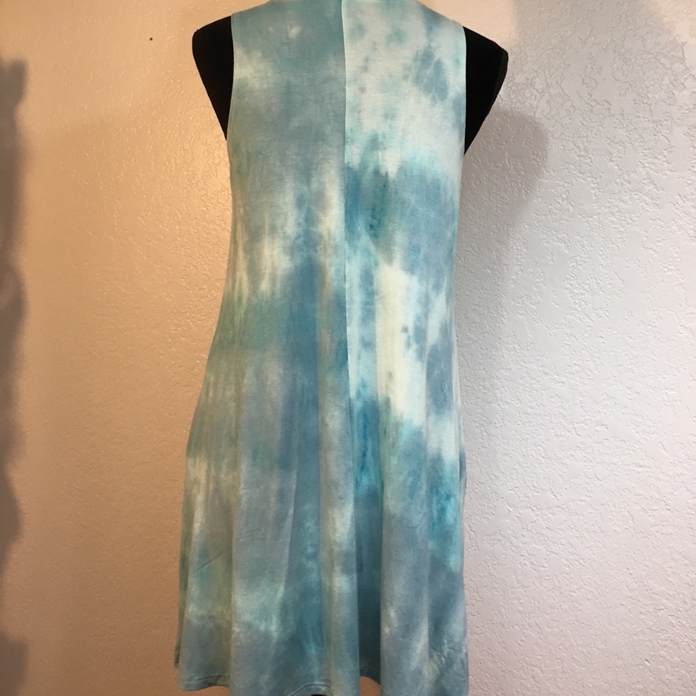 New Cloudy Blues Sleeveless A Line Dress for Boutique - Picture 6 of 7