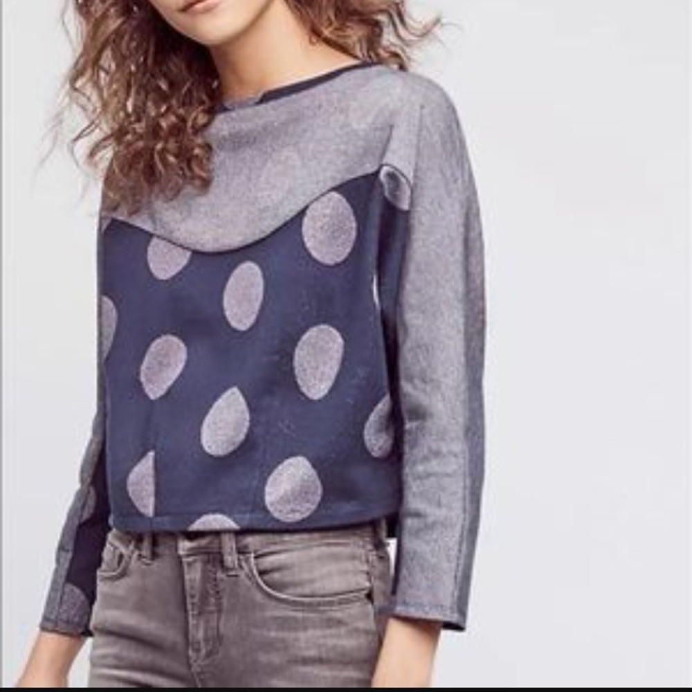 Anthropologie Postmark Polkadot sweater