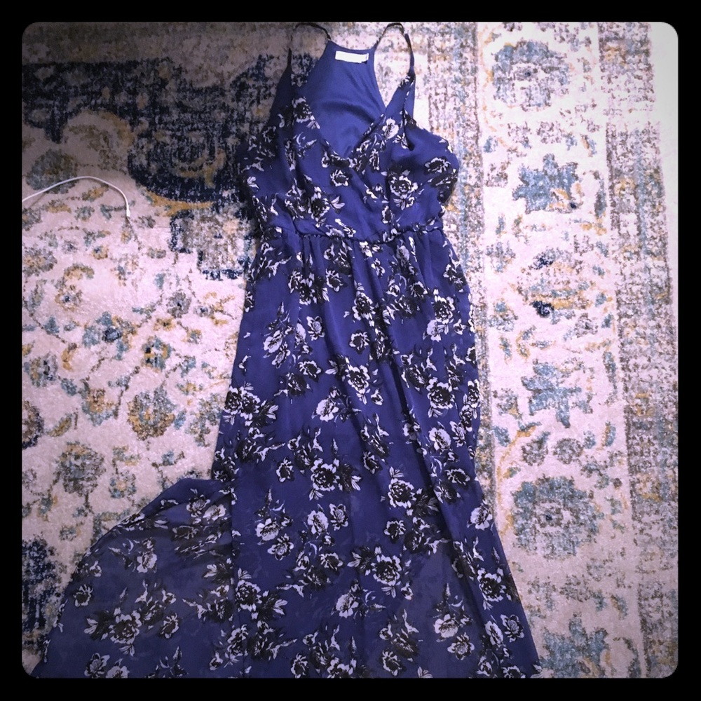 Lush floral print racerback maxi
