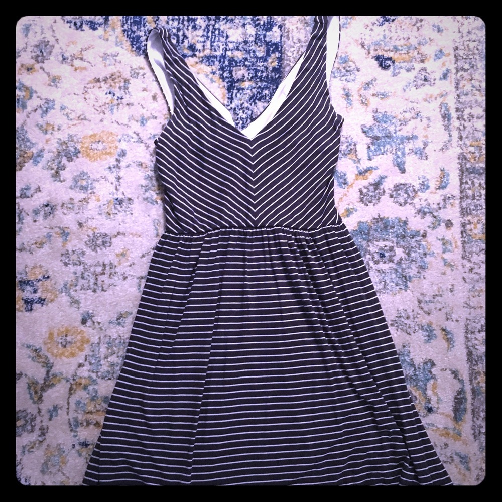 Loft dress with wrap back and cutout