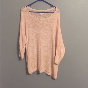 Woven blush sweater