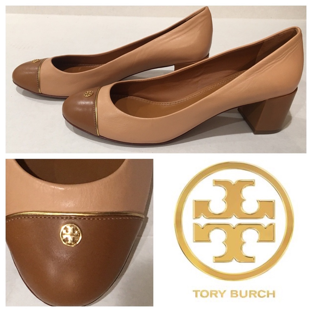 TORY BURCH CLASSIC STYLE BROWN HEELS