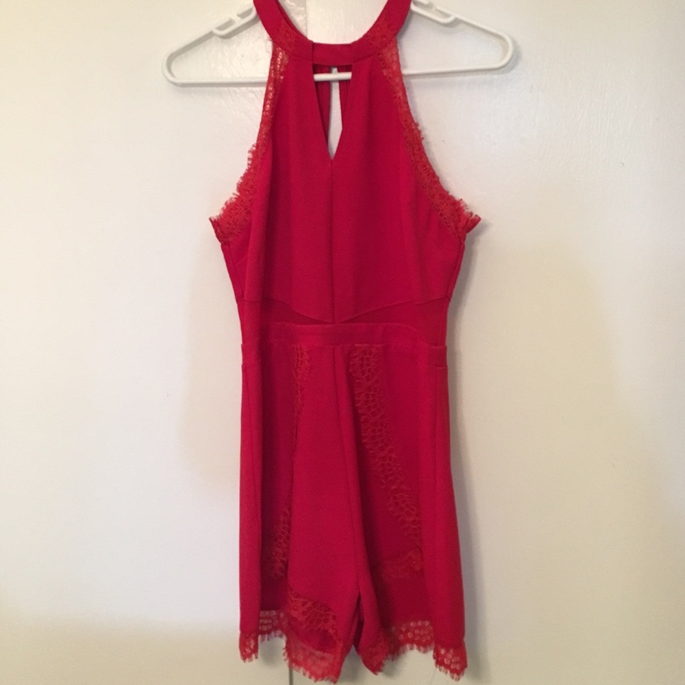 NWOT Sexy Red Lacey Jumper