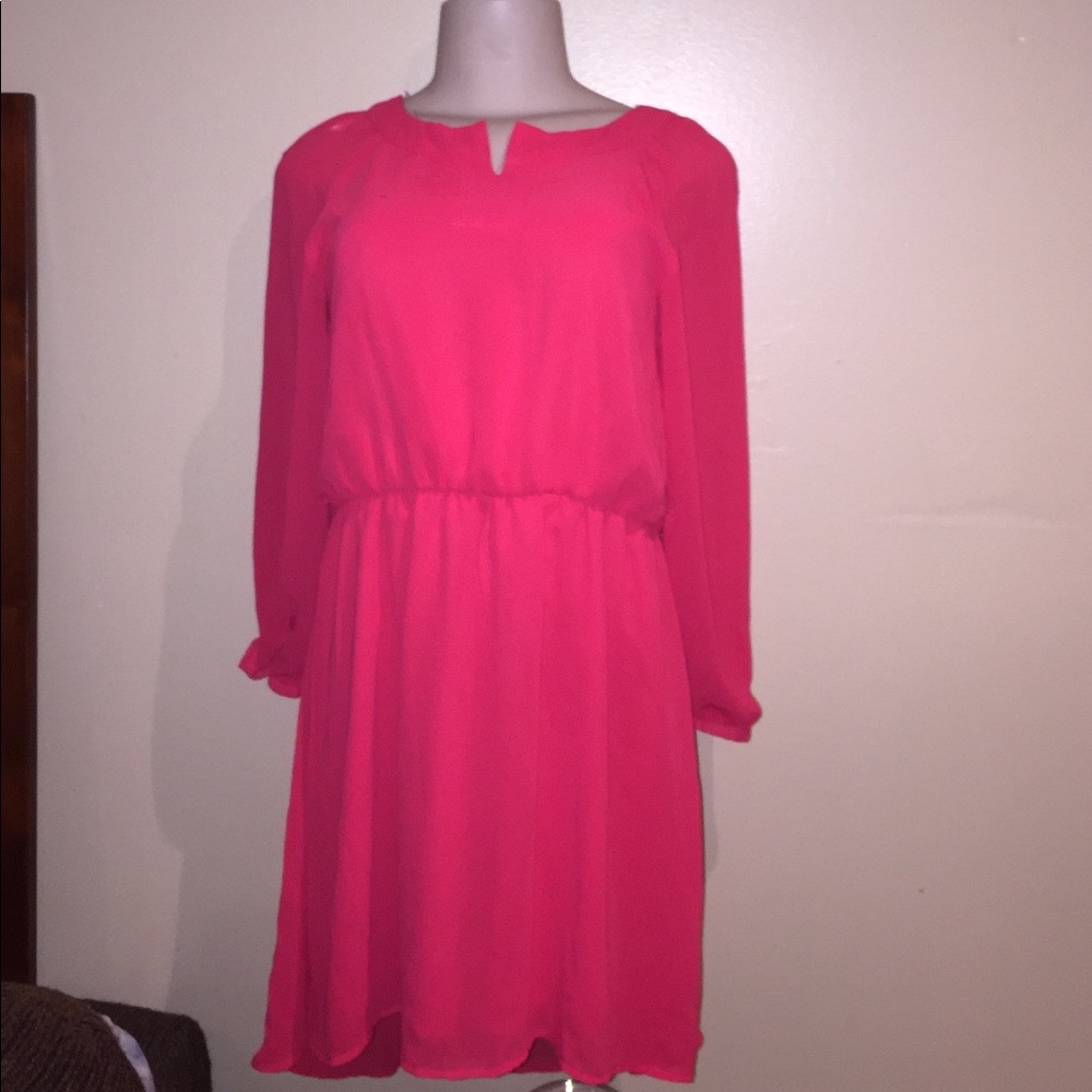 Pink flowy dress
