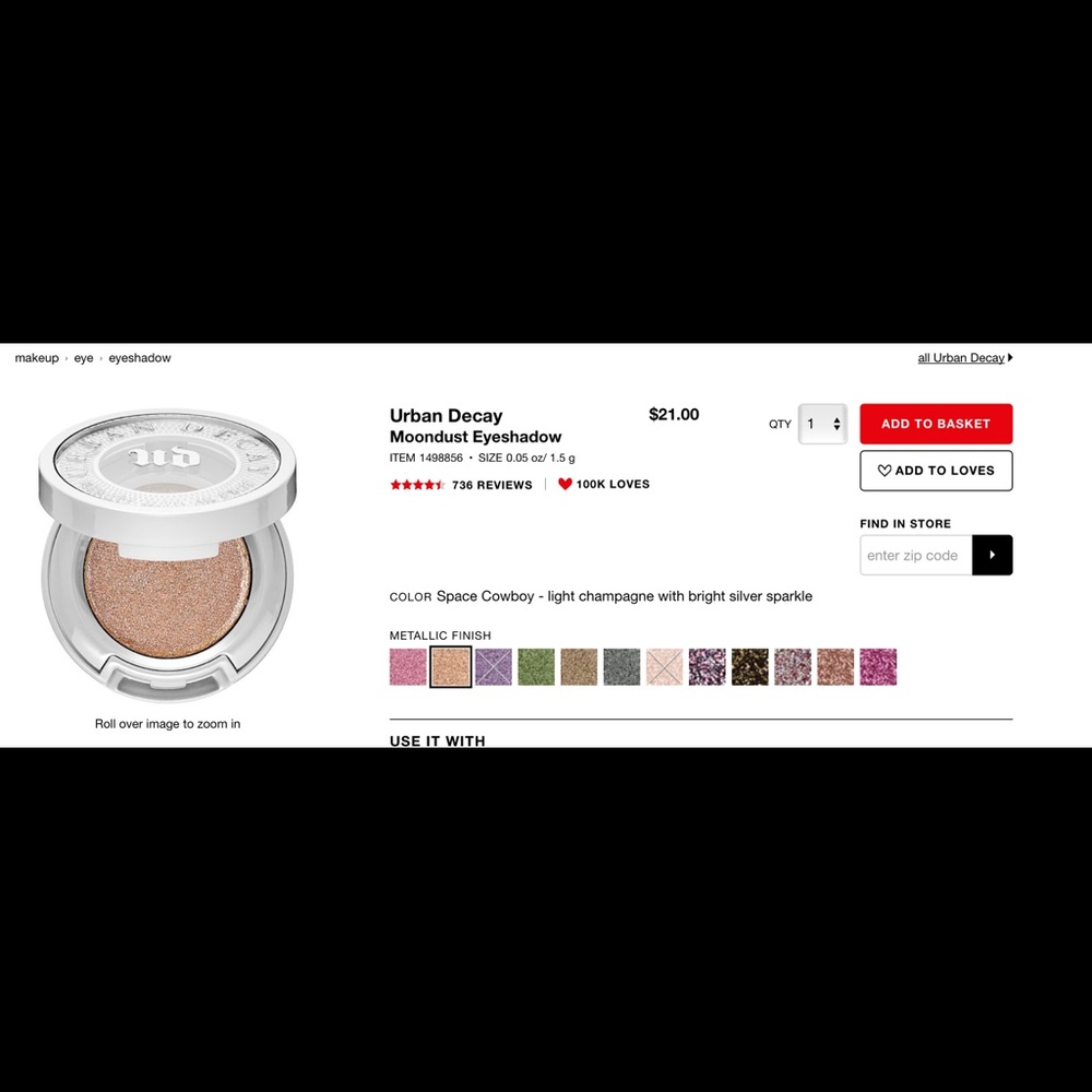 Urban Decay Moondust Eyedhadow