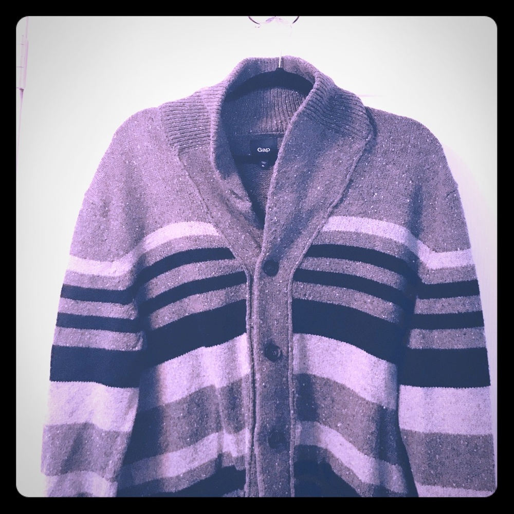 Mens ribbed shawl cardigan