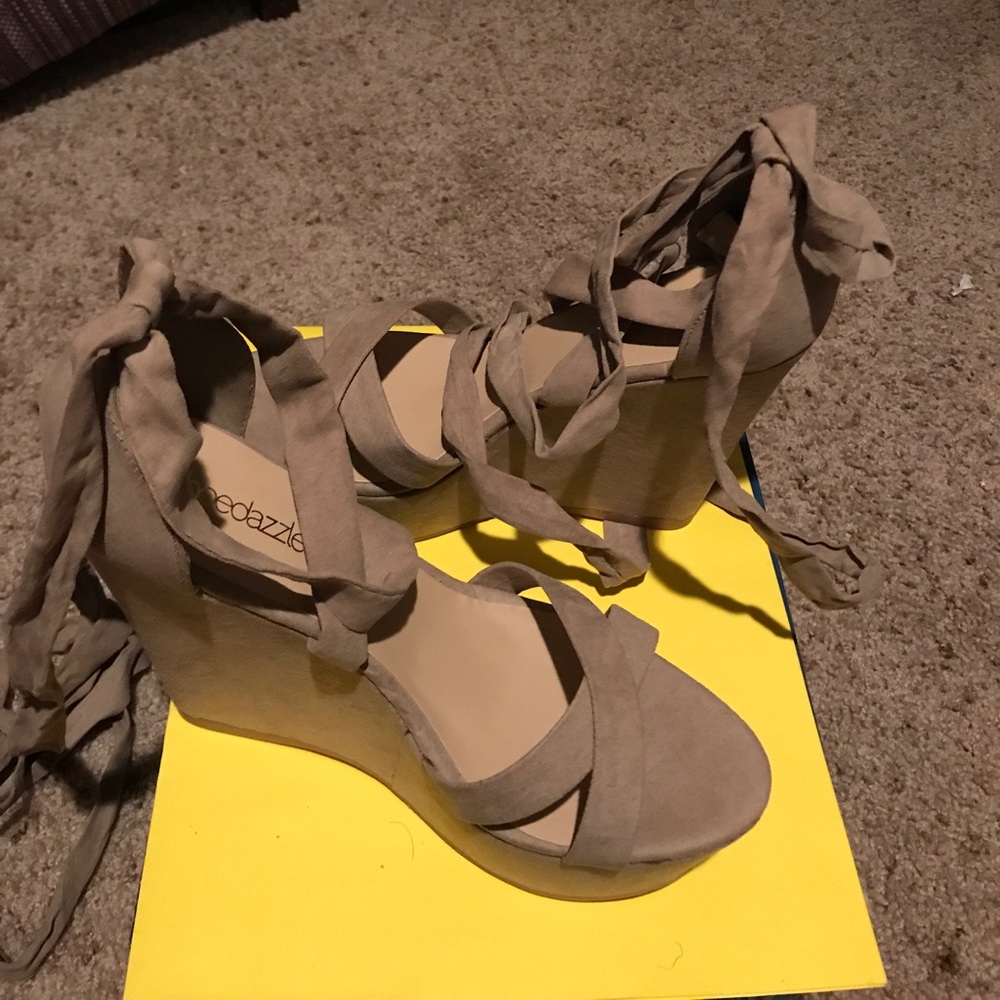 Brand New Grey (Nude) Wedges