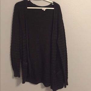 Black knit cardigan