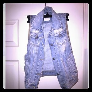 Brandy Melville jean button down vest