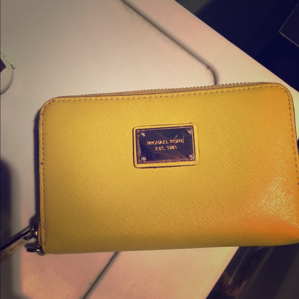 Moving Sale ~ Yellow Michael Kors Wrislet Wallet!!