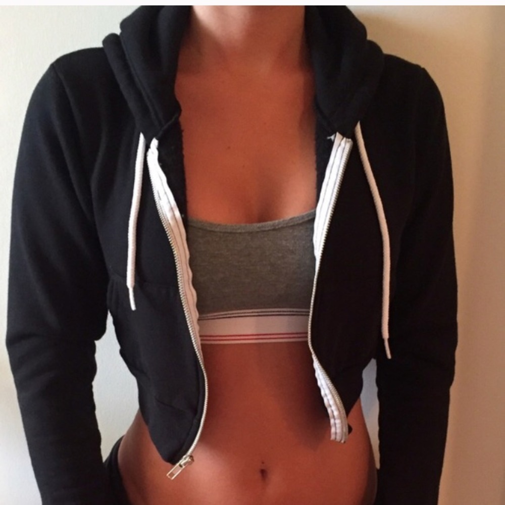 American Apparel crop hoodie XS