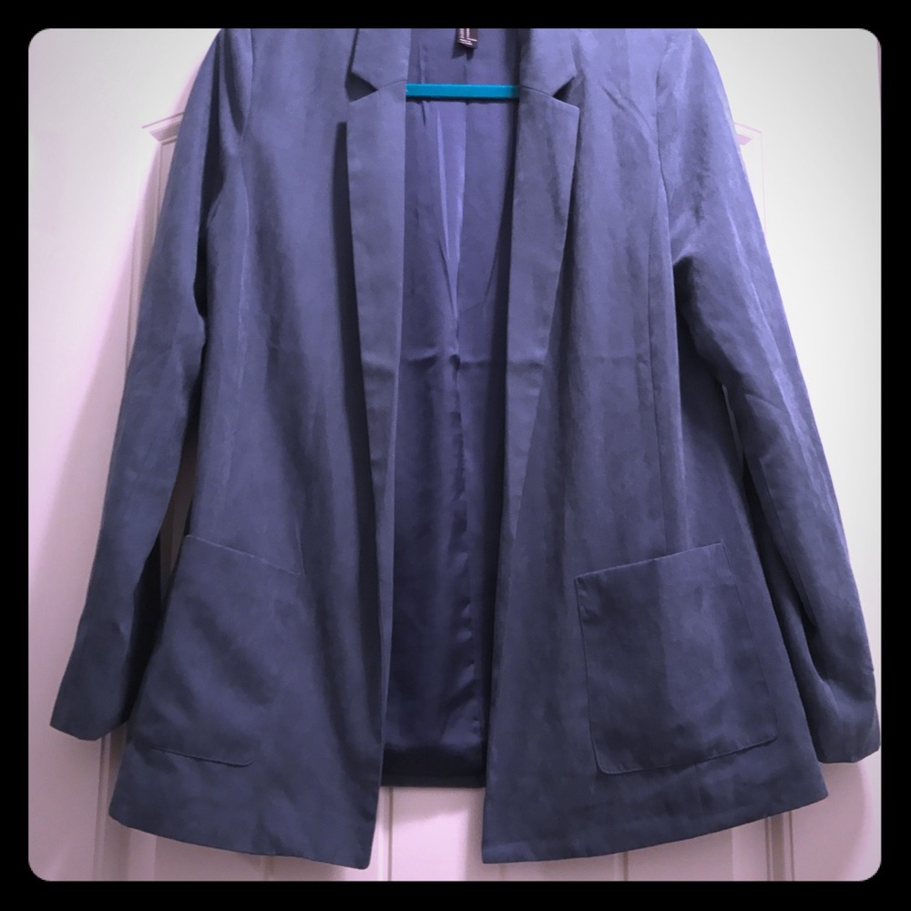 Suede blazer jacket