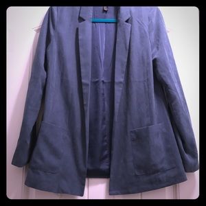 Suede blazer jacket