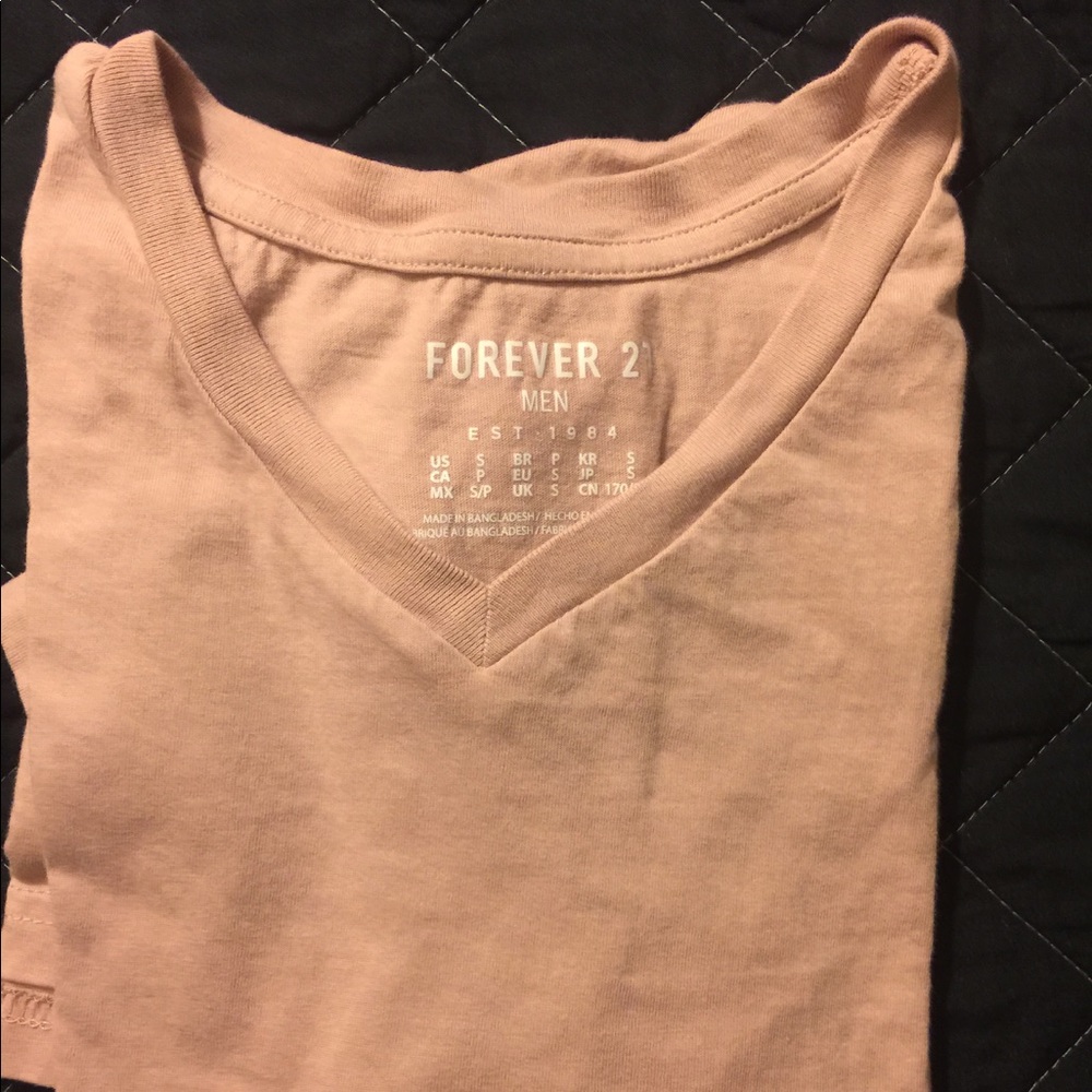 Light pink v neck shirt