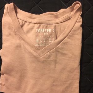 Light pink v neck shirt