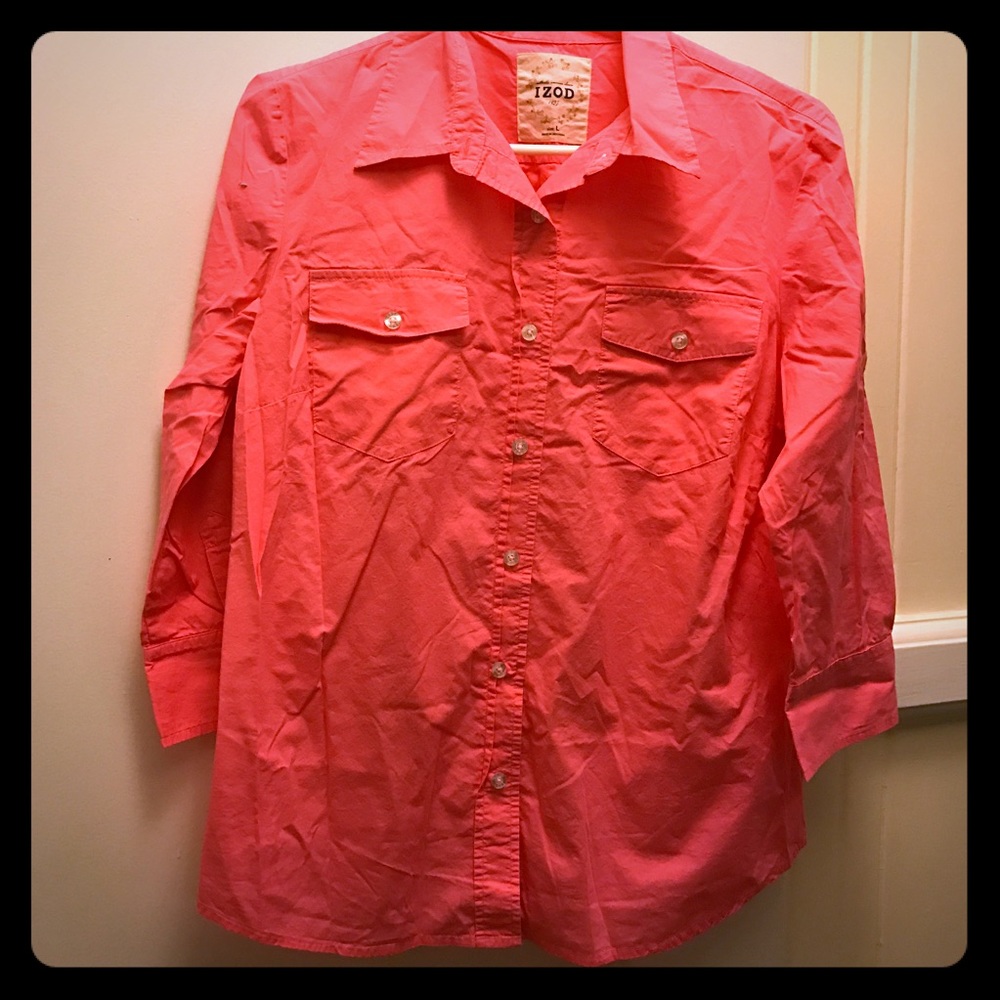 🦄Bubblegum Pink Large IZOD button down